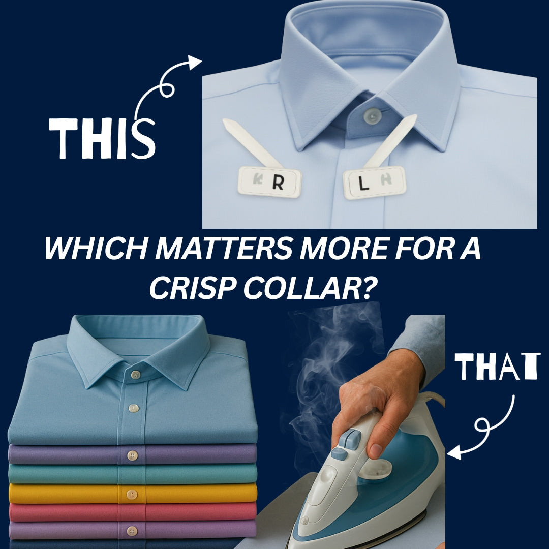 Collar Stays vs Ironing: The Key to All-Day Collar Sharpness i-stays Collar Stays vs Ironing: The Key to All-Day Collar Sharpness i-stays