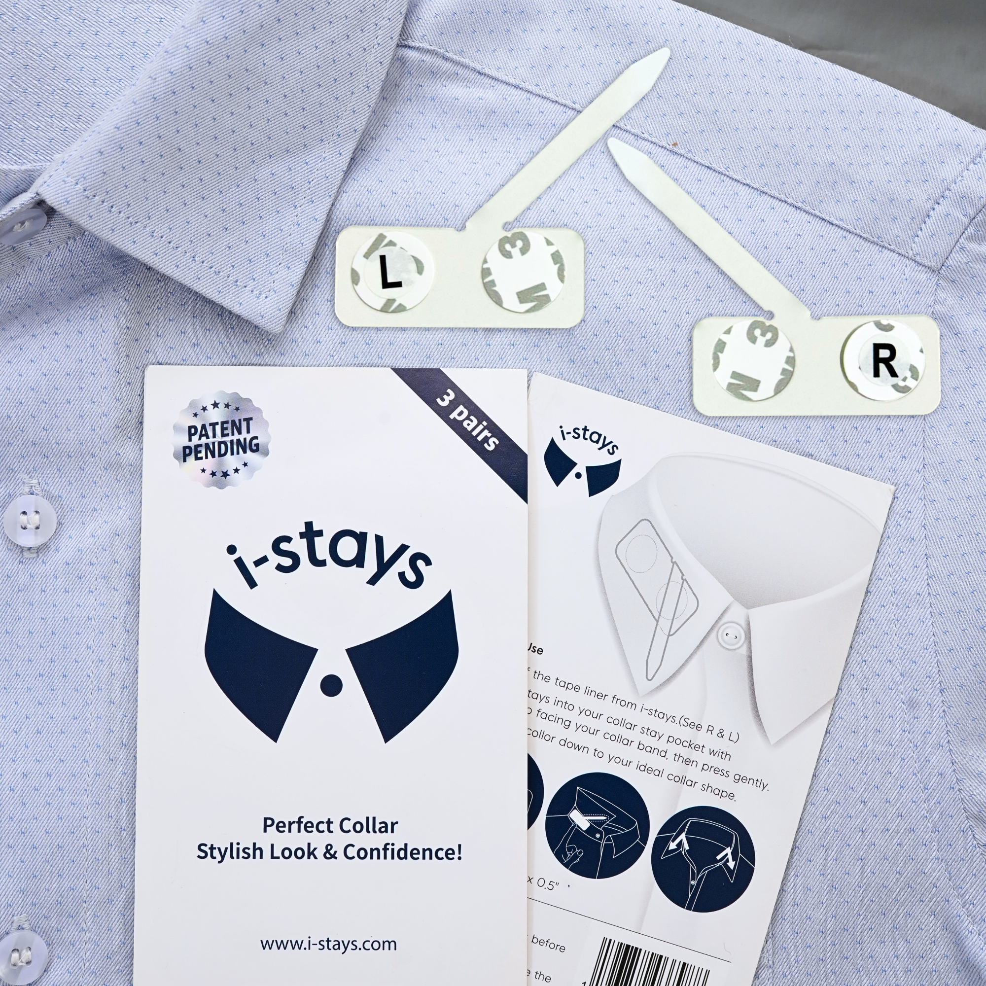 Product and Packaging of collar stays | i-stays