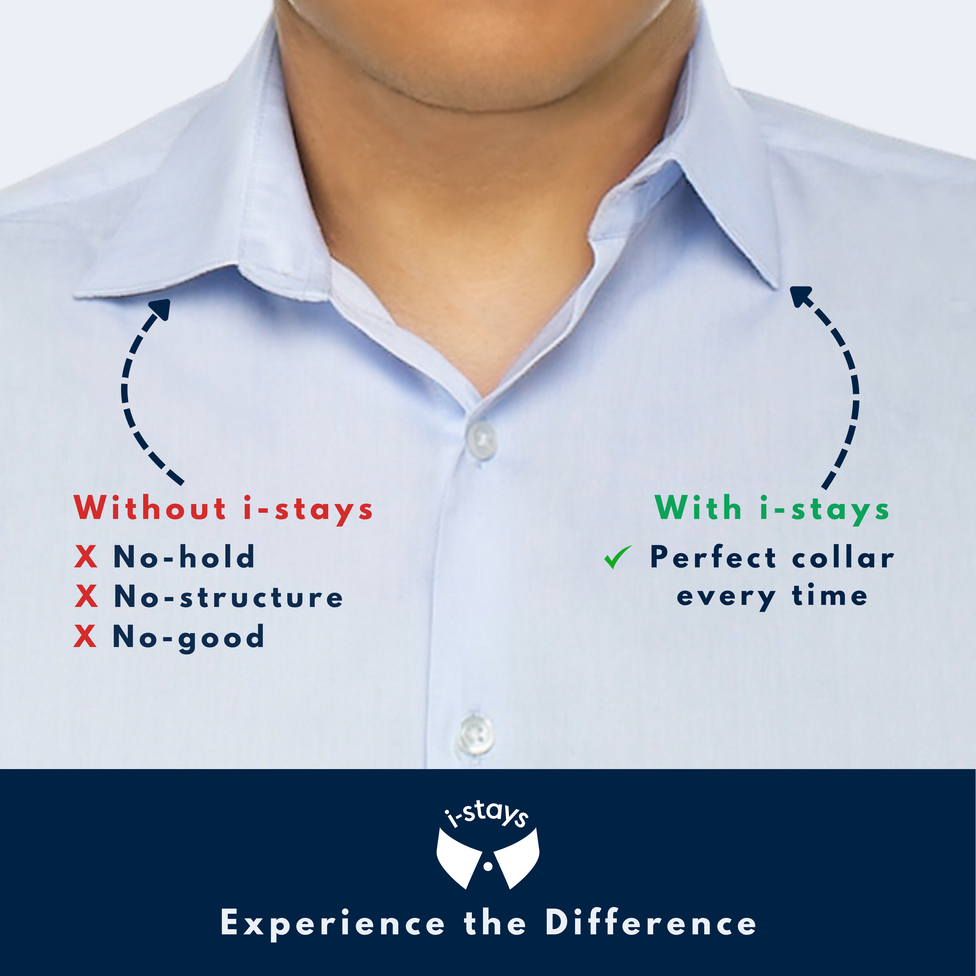 Without i-stays collar stays and with i-stays collar stays