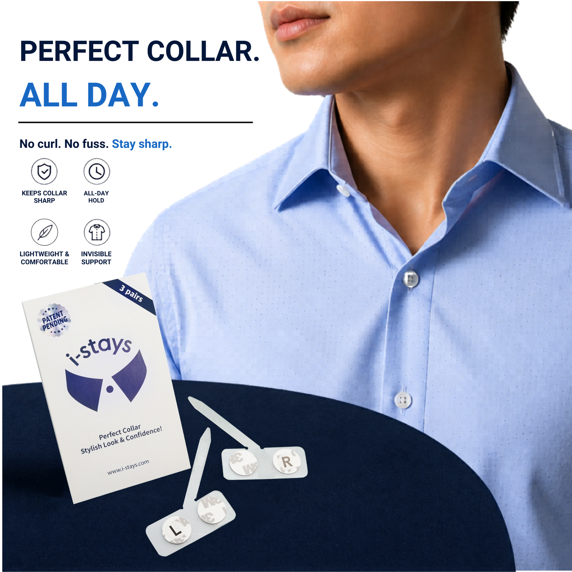 i-stays Collar Stays | 3 Pairs