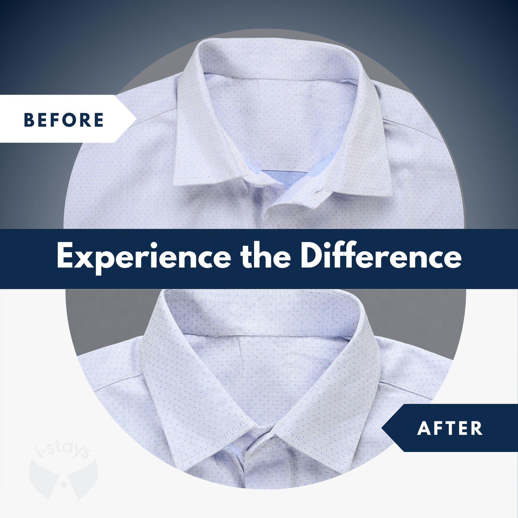 Before and After results of collar stays | i-stays