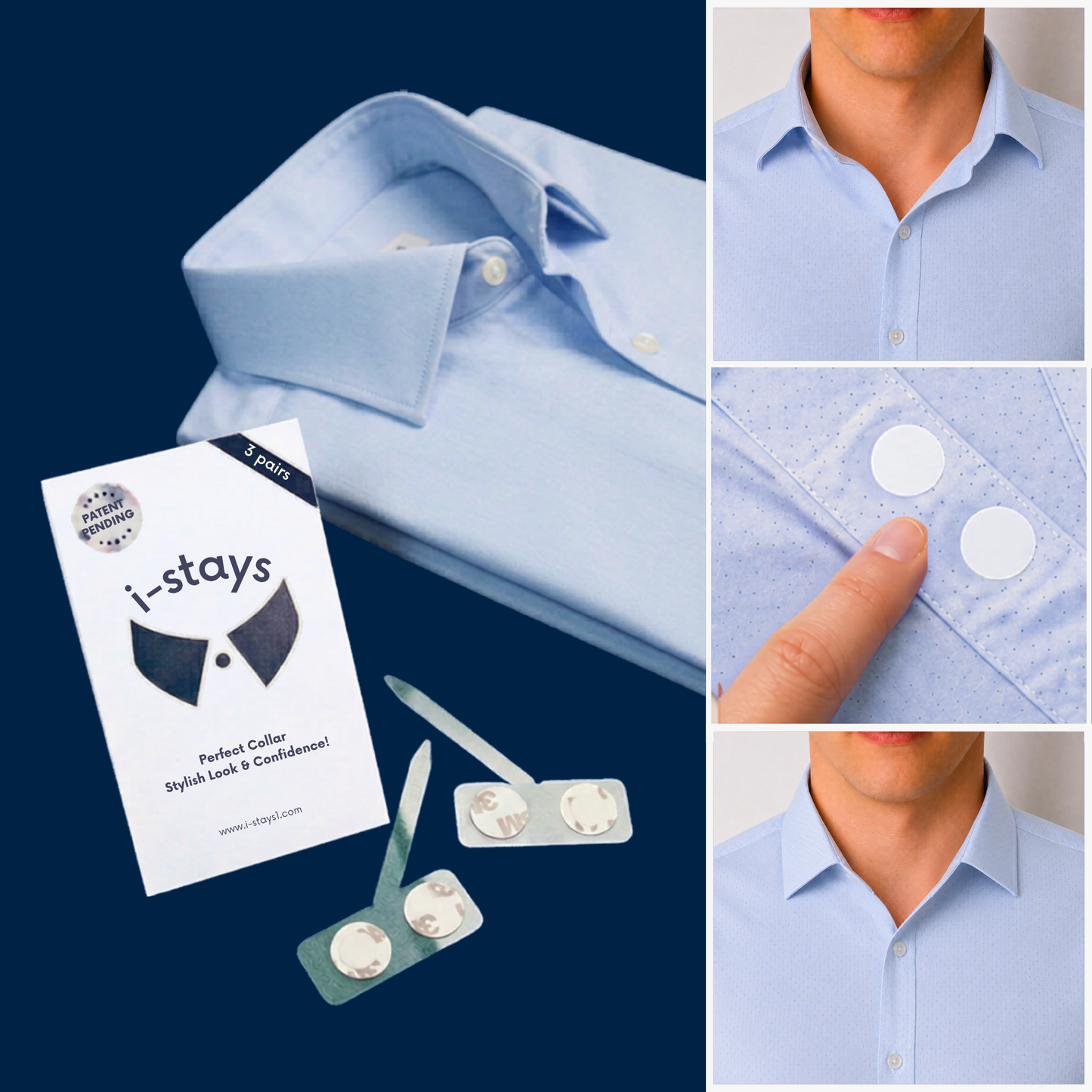 i-stays Collar Stays | 3 Pairs